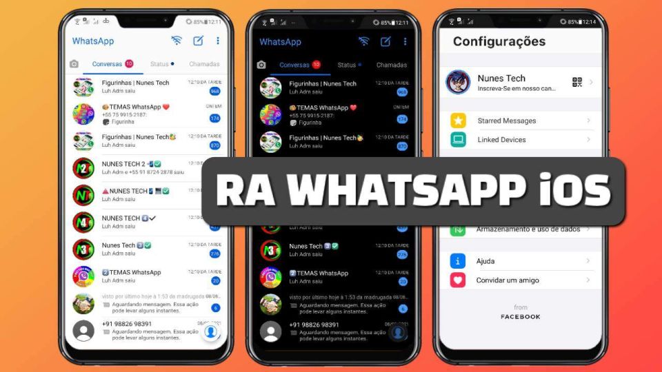 RA WhatsApp Atualizado Estilo iOS v8.93