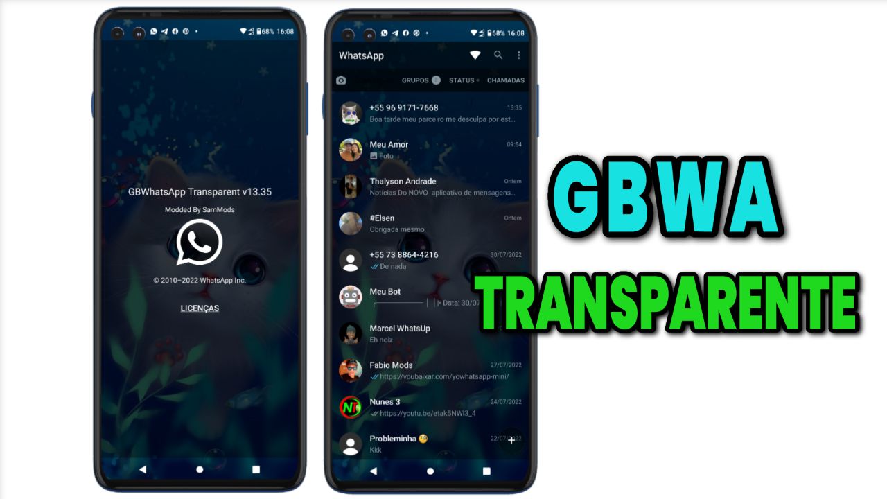 GBWhatsApp Transparente 13.35 Em Português => Baixar