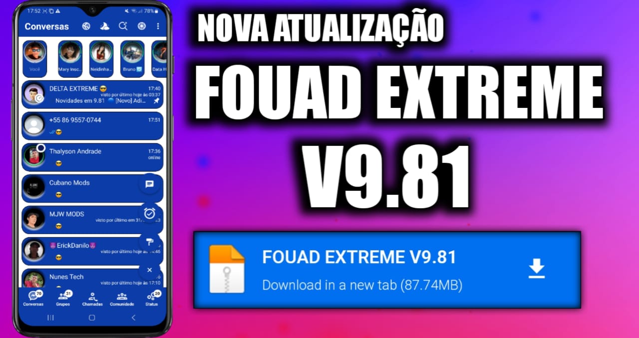 Fouad WhatsApp Extreme + Versão Especial 50K MS Mods